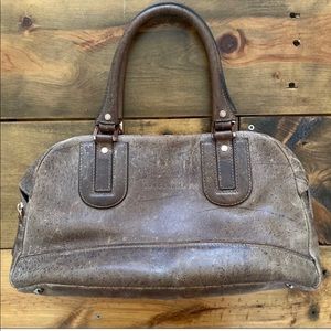 Longchamp Tobacco Leather Cosmos Kudu Handbag